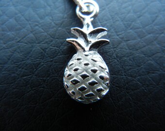 Pineapple earrings, pineapple jewelry, pineapple gifts, tropical fruit, cute earrings, silver earrings, minimalist earrings, gifts for her