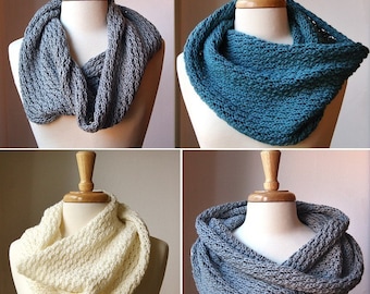 Infinity Scarf Knitting Pattern Genevieve Cowl / Snood