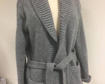 Vintage Gray Cardigan Sweater from Sears 1960s