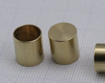 Ribbon end, 12 X 9 mm 7.7 mm inner without hole cord tip ends, ends cap, ENC7 1562