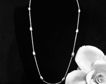Sterling silver chain Kenneth Cole necklace beaded snake chain .925 vintage jewelry