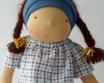 Jul - Doll, 33cm /13", Waldorf doll, cuddle doll, doll girl
