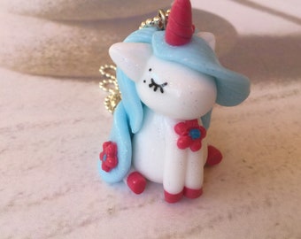 Baby Blue Unicorn necklace