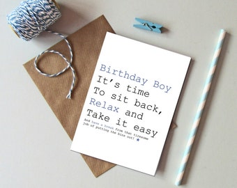 Male birthday card. Birthday card for men. Funny male birthday card. Humorous card for men. Funny Birthday card