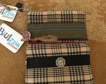 Equestrian Inspired Baker Plaid Credit Card Holder/Change Purse