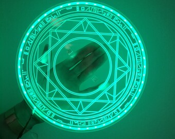 LED Strip Battery Powered USB Dr Doctor Strange Marvel Magic Rings Spell Casting Glyphs Rune Plastic Cosplay Replica Prop Accessory