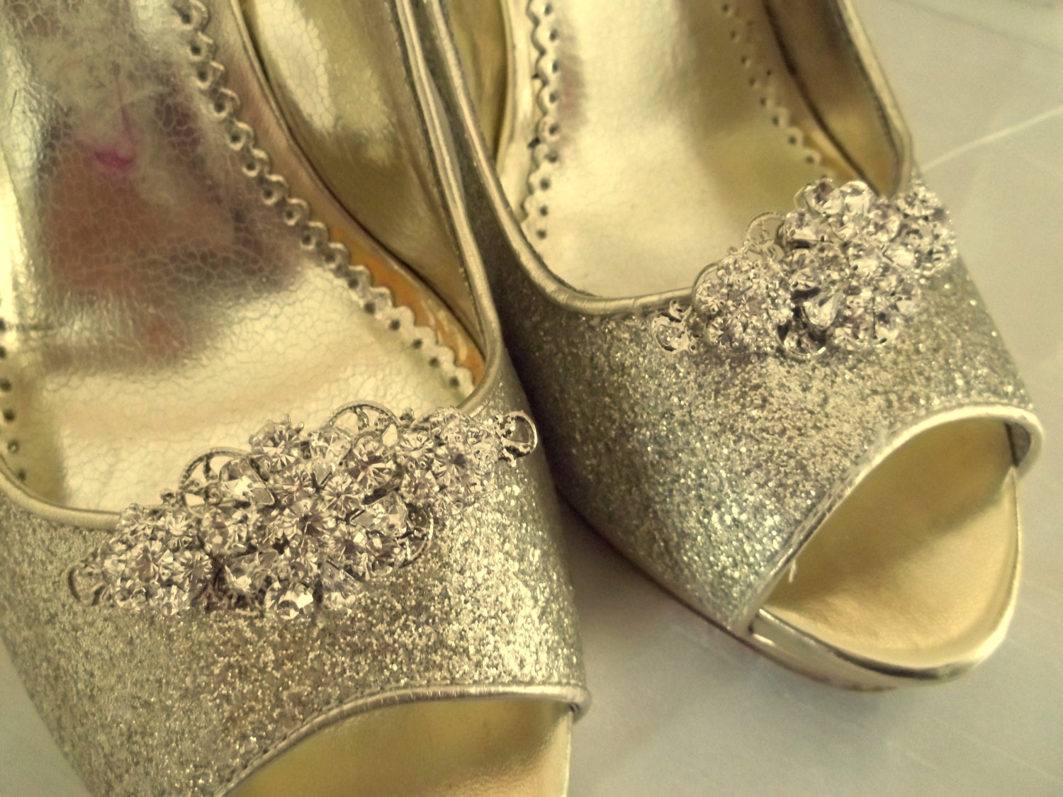 Wedding Shoe Clips Vintage Style Swarovski Crystal Bridal