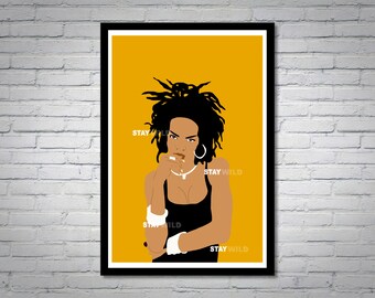 Lauryn Hill Yellow Wall Art Print