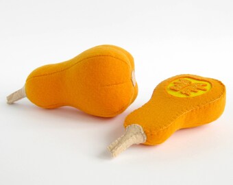 Baby toy Butternut for Gardener gift Felt harvest