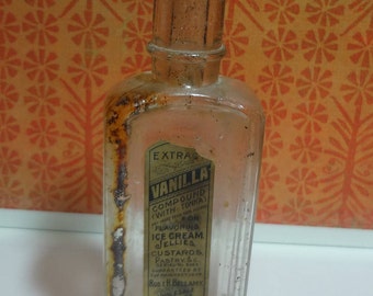 CLEAR GLASS Pharmacy VANILLA Compound Bottle