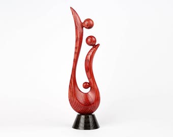 Housewarming favor, Love, Family flames, Wood, Sculpture, Woodcarving, Statuette, Lovers, Home Decor, Wooden Gift, Handmade, Hand carved