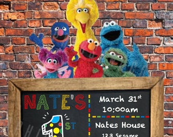 Sesame Street Party Invitations