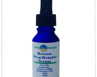 Reverse Deep Wrinkle Serum- TheMost Powerful Anti Wrinkle Serum Available -Maximum Strength Results in 7 Days -Syn-Ake Matrixyl 3000 EGF