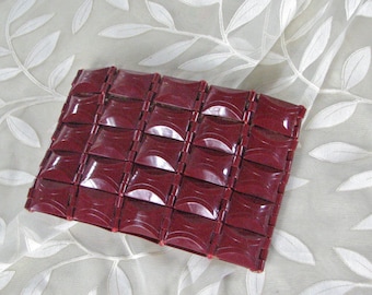 1940s Ruby Red Plastic Link Clutch