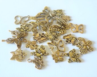 set of 20 butterflies