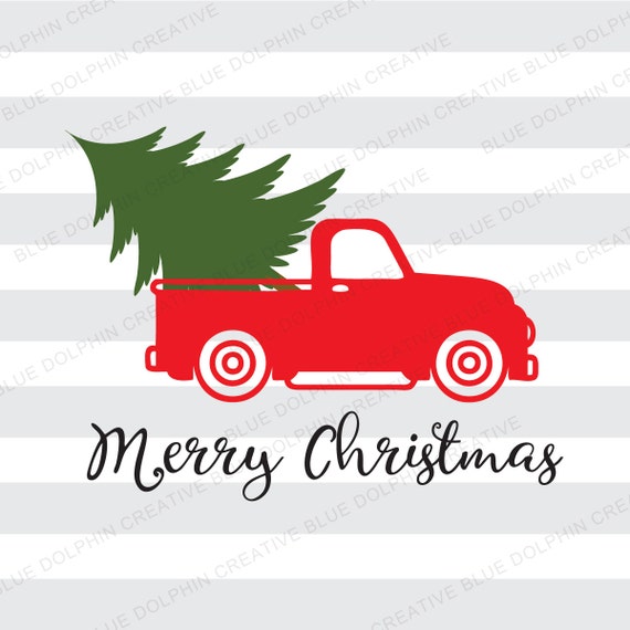 Vintage Truck Christmas tree delivery SVG dxf png pdf jpg ai (570 x 570 Pixel)