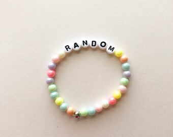 Random Bracelet, Fairy Kei Bracelet, Gifts For Teens, Pastel Jewelry, Rainbow Bracelet, Kawaii Bracelet, Pastel Goth, Fairy Kei Jewelry