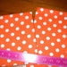 Destash- 2 Pieces Of Large Orange And White Polka Dot Fabric