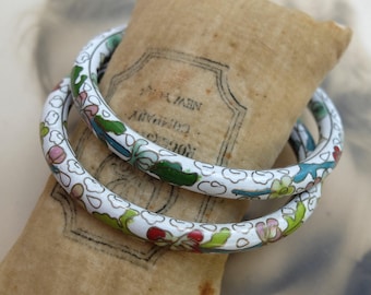 2 Vintage Cloisonne Bangle Bracelets