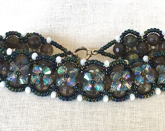 Labradorite & Swarovski Crystal Bracelet