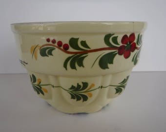 Vintage Ceramic Pottery Jello Mold Portugal Teleflora