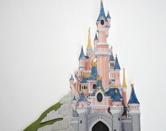 Sleeping Beauty's Castle - handmade Disney castle scrapbooking embellishment