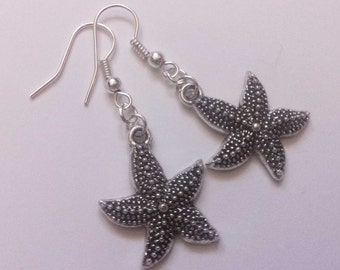 By The Sea Starfish Earrings , Star Fish Earrings , Shell Earrings , Beach Jewelry , Holiday Jewelry , Handmade Jewelry