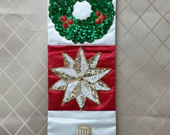 Christmas Card Sequin Card Holder
