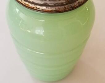 Vintage Anchor Hocking Fire King Jadeite Range Shaker 1940s (as is, small chip)