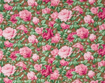 78066 - 1/2 yard of Verna Mosquera Snapshot collection rose garden in Sepia