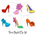 Fashion High Heels Shoes Clipart, Shoes clipart,Shoes graphics,Planner clipart, Planner Stickers,Illustration INSTANT DOWNLOAD