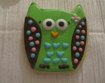 Colorful Owl Cookies 2 dozen