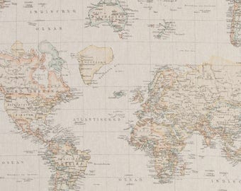world map world card price per half meter blue world fabric