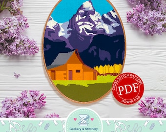 Grand Teton | Digital Download | Cross Stitch Pattern |