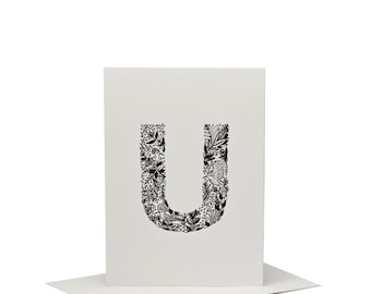 U for Upupa - Letterpress Print
