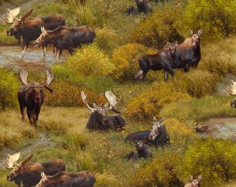 Elizabeth's Studio fabric MOOSE