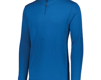 Attain Long Sleeve 1/4 Zip Pullover Top, Navy