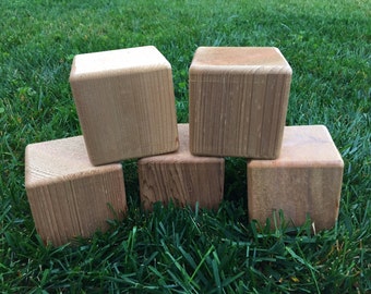 5 premium blank cedar yard dice for Yardzee
