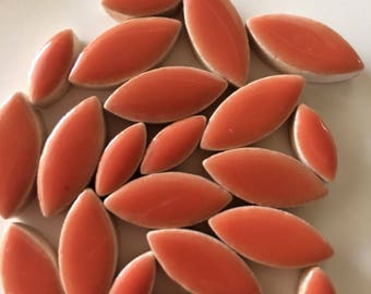 Salmon Ceramic Petals -50g//peach ceramic petals//discount mosaic tiles