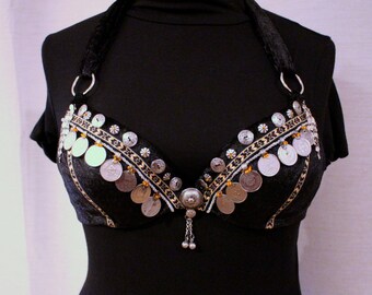 ATS Tribal Fusion Bellydance Velvet Bra B- to C-Cup