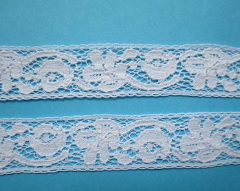 French Val Cotton Insertion in White by the Half-Yd