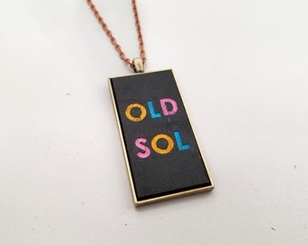Old Sol Pendant Necklace - Black & Multi Colored
