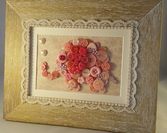 Elephant button art