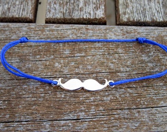 Bracelet 925 sterling silver mustache