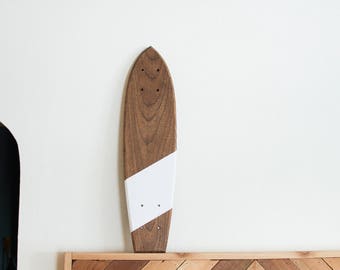 HICKORY CRUISER / dark walnut / deck / vintage / old school / minimal / scandinavian / handmade skateboard
