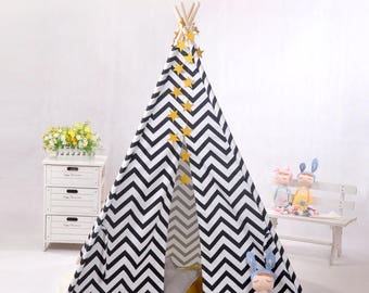 teepee,chevron teepee,play tent,kids teepee,children's teepee ,teepee tent,tipi,canvas teepee,indoor tent,indian tent