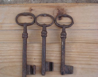 Old Keys. Antique Iron Keys. Rustic Keys. Vintag Decoration.