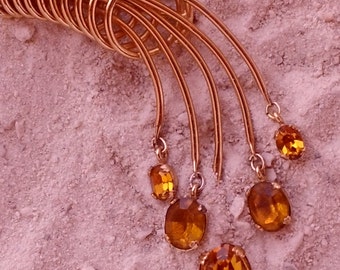 Vintage Cornucopia with Golden Rhinestones