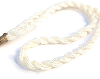 Vintage Torsade Off White Necklace,White Twisted Necklace,Lightweight Plastic Necklace,5 Strand Tornado,Bridal Necklace