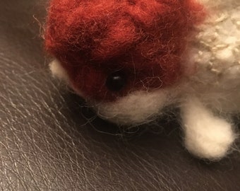 Needle felted red cap oranda